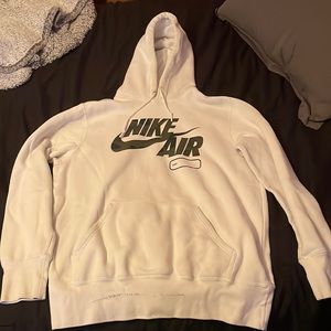 Nike white and camo hoodie large